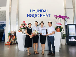 Tập thể Hyundai Ngọc Phát đạt chứng nhận đào tạo nội bộ xuất sắc nhất từ Hyundai Thành Công